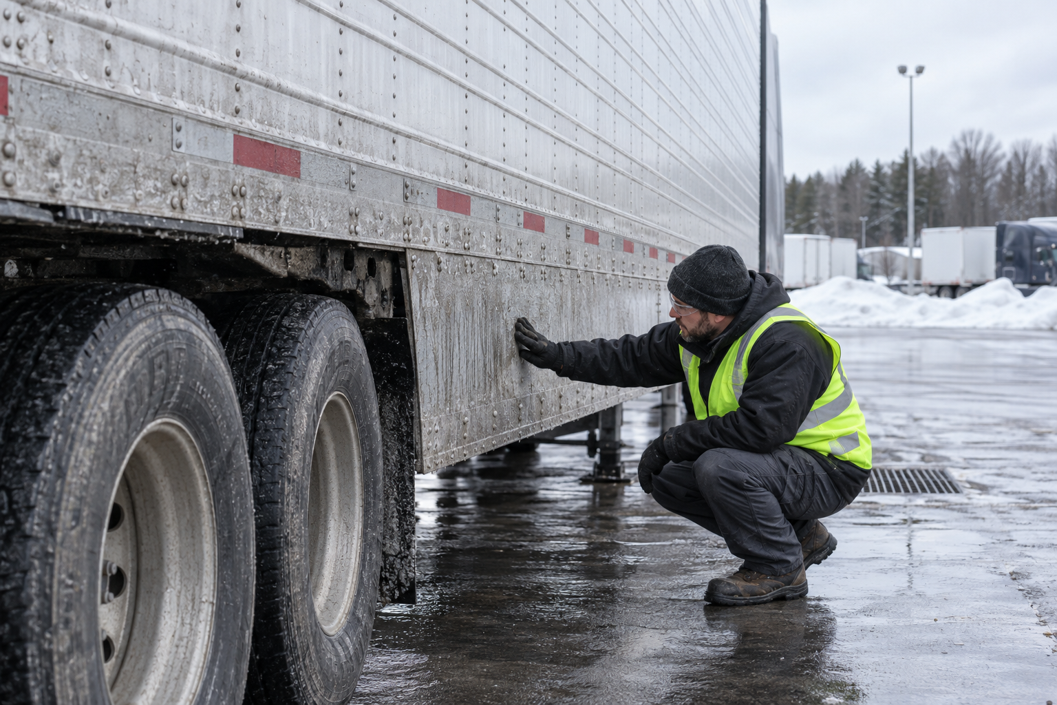 Removing Winter Road Salt from Aluminum Trailers